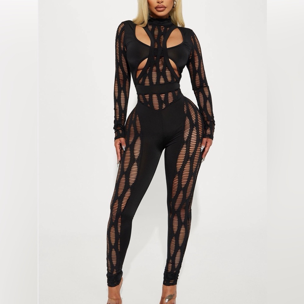 Girl Talk Distressed Jumpsuit